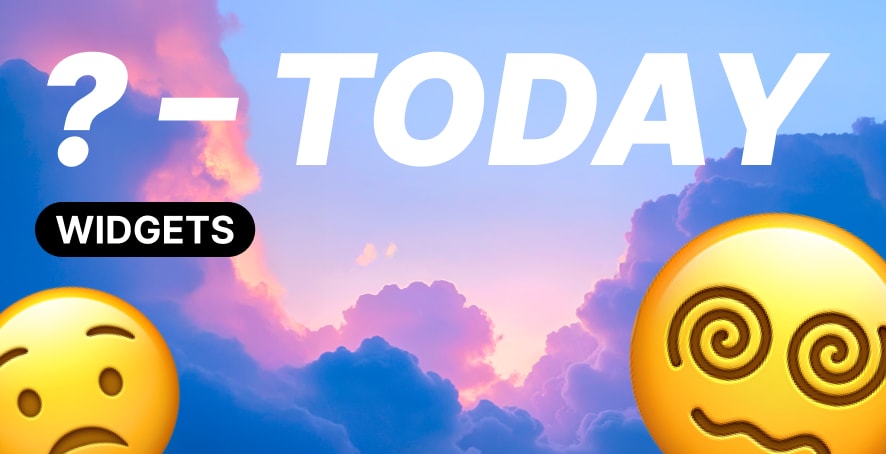 Big date widget showing bold weekday and date on iPhone home screen