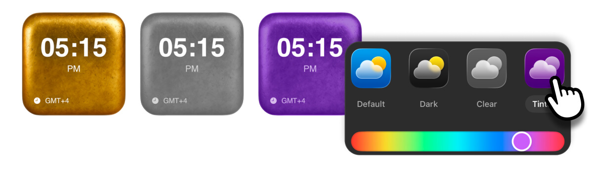 Choosing tint mode for iPhone widgets on the home screen