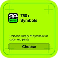 Unicode Symbols Widget for iPhone cover