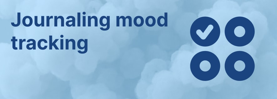 Journaling and mood tracking widgets with one-line notes and color dots