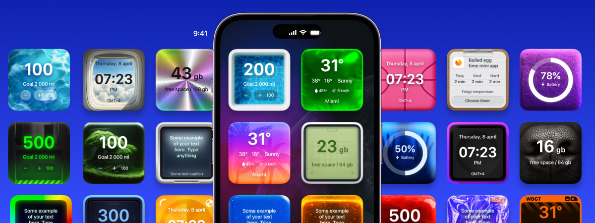 Fitness widget customization and display options on iPhone