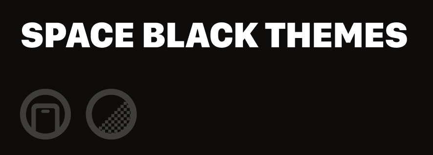 Space black widget themes with pure black backgrounds on iPhone