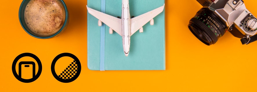 Travel itinerary widgets showing flight countdown and weather on iPhone