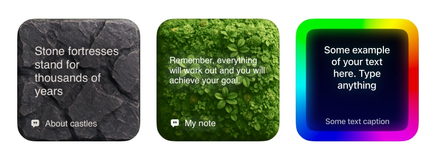 Quotes widget with aesthetic theme on iPhone